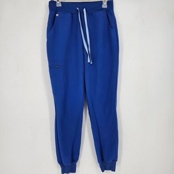 FIGS Pants Womens Medium Zamora Jogger Blue Technical Scrub Medical Uniform - Picture 1 of 10